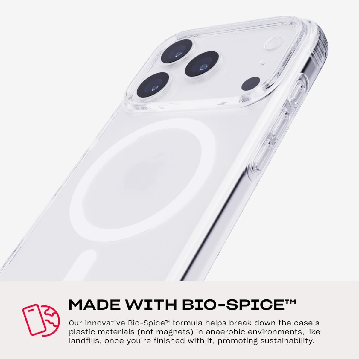 Tech21 EvoLite Case for iPhone 17 Pro – Clear | Slim Protective Case | Impact Protection | MagSafe Compatible - Image 10