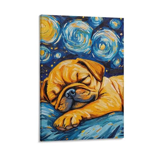 Impression sur toile Puggle pour sublimer un mur de chambre vide - 5