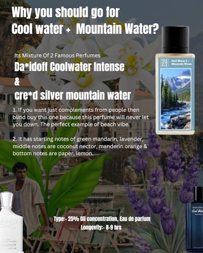 Image of TOXICMALE Cool water I + Mountain water | Perfect Long lasting Men's perfume for office & daily use | perfumes for men | Gift for him | TMA44 | 50 ml perfume | TM Perfume House