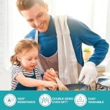 EJRUP Rękawice kuchenne, odporne na ciepło rękawice kuchenne do użytku wewnątrz i na zewnątrz, antypoślizgowe bawełniane akcesoria kuchenne, do piekarnika frytkownicy wysokotemperaturowej Grill gorące