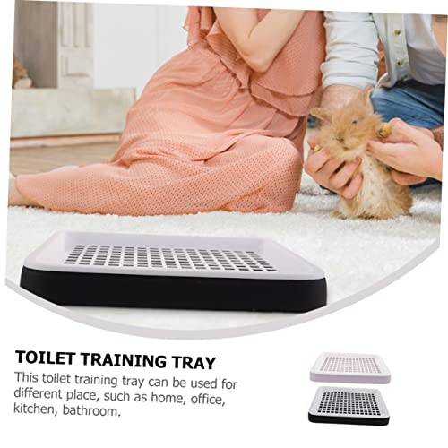 NOLITOY 4 Pçs Pet Toalete Coelho Maca Cama Hamster Potty Trainer Pequeno Animal Bandeja De Areia Peq