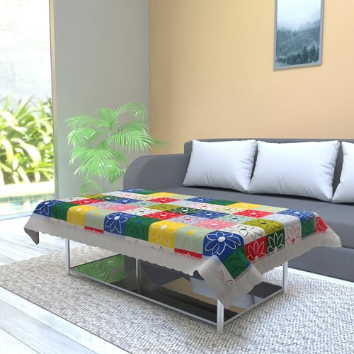 CASA FURNISHING PVC Rectangular Waterproof 4 Seater Central Table Cover with Leather Touch and White Lace (Rangoli 40x60 inches)(Pack of 1) (B0CQKMPB28) Amazon Price History, Amazon Price Tracker
