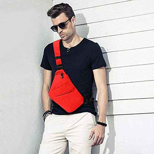 SUNSEATON Man-schoudertas, lichtgewicht crossbody-slingertas Multifunctionele rugzak voor gymschool, outdoor trekking… - Image 3