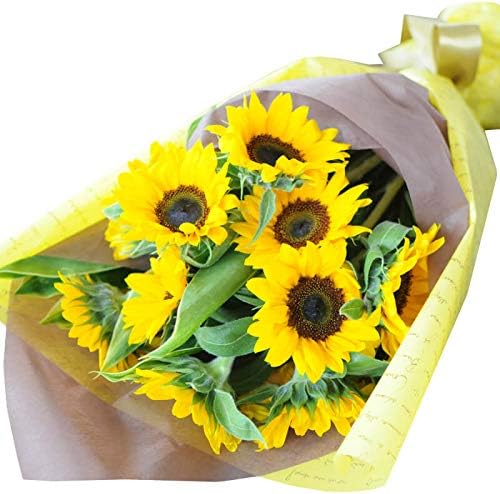 Amazon ひまわり10本の花束 花贈り花工房エーデルワイス 花束 オンライン通販