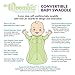 Woombie Convertible Baby Swaddling Blanket I Swaddle Converts to Arms-Free Wearable Blanket for Babies Up to 3 Months, Twilight Heather Grey, 5-13 lbs