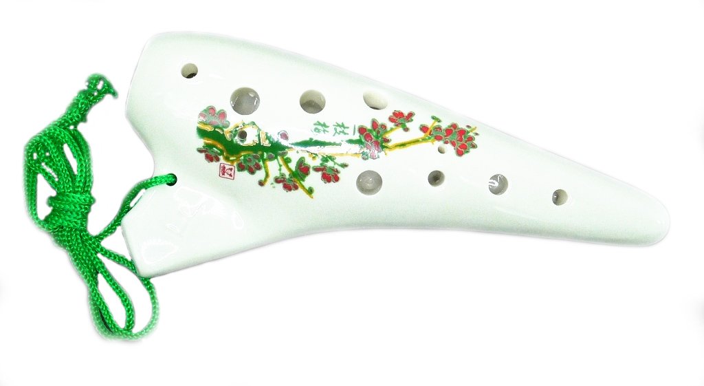 Amazon | オカリナ ocarina 陶器製12穴 中国陶笛（土笛）緑 | オカリナ