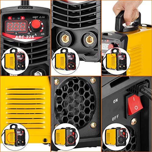 Welding Machine,Tewlen Arc Mma 225Amp Welder Igbt Digital Electric Welding Machine Kit, Portable 110V Inverter Welder With Electrode Holder,Ground Clip, Mask, Brush, Welding Rods And Gloves #TOP7