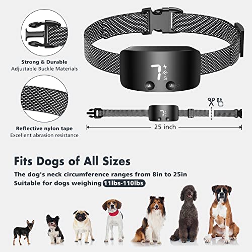 image for NBJU Bark Collar for Dogs,Rechargeable Anti Barking Training Collar wi