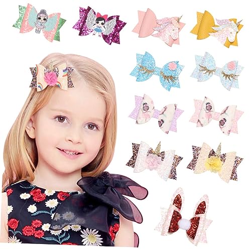 Ipetboom 2 Peças De Presilha De Lantejoulas Para Cabelo Laços Haipins Para Meninas Tiara Brilhante P