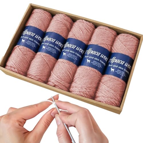 Hilo de tejer ligero de alpaca para calcetines de ganchillo y bufandas 8