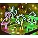 ENUOLI Coconut Palm tree Neon Signs LED Battery Operated USB Powered Neon Light with Holder Base for Party Supplies Girls Room Decoration Accessory for Luau Summer Party Children Kids Gifts
