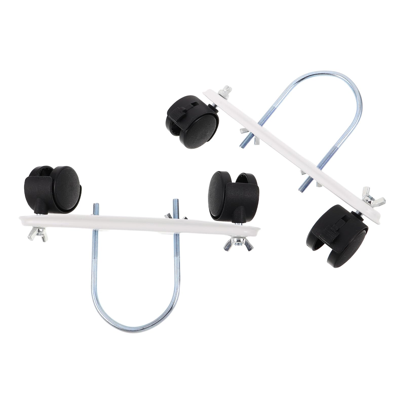 Roulettes blanches pour radiateur à bain d'huile avec frein pivotantes 360°
