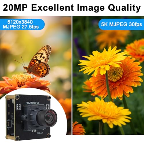 Module de caméra USB 3.0 20 MP 5K anti-distorsion, solution webcam industrielle SVPRO - 2