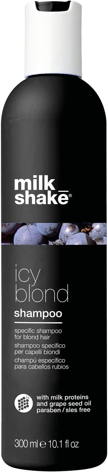 milk_shake | Icy Blond Shampoo 300 ml, Specific Anti-Yellow Shampoo for Blonde or Lightened Hair, with Black Pigment, Made in Italy