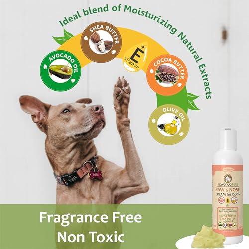 Dog Paw Balm | Non Wax Nose Cream & Snout Soother for Dogs. Dog Wrinkle Cream for Bulldogs & Frenchies | Moisturizing Wrinkle Balm & Ointment for Dogs. (2-Pack, 8oz)