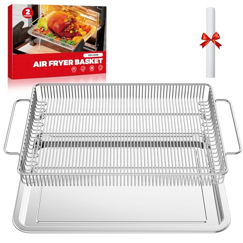 Air Fryer Basket for Oven, Air Fryer Basket and Stainless Steel Baking Tray Pant Oven Air Fryer Pan...