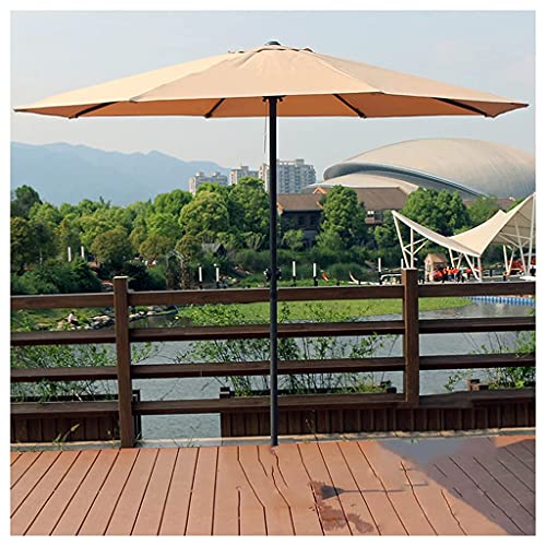 Parasol con manivela CLSDRZC de 270cm para solucionar la falta de sombra en mesas