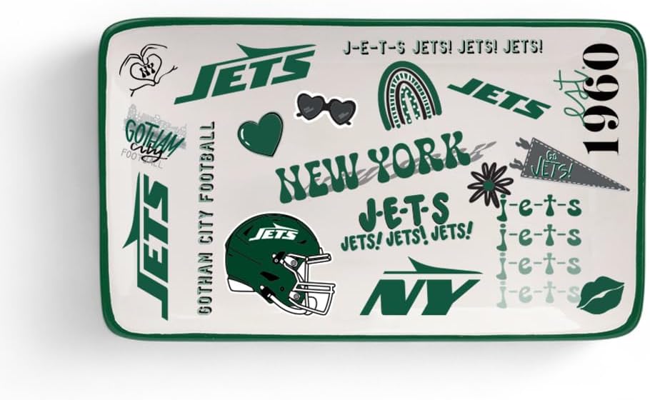 The Memory Company Officially Licensed NFL Team Spirit Ceramic Trinket Tray, Decorative Storage Catch-All, Home & Office Organizer, Gift for Football Fans