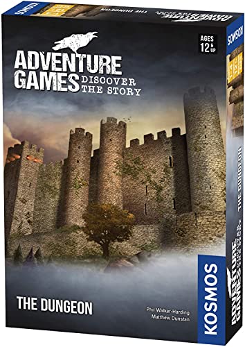 Thames & Kosmos Adventure Games Set Of 4: The Dungeon, Monochrome Inc., The Volcanic Island, And The Grand Hotel Abaddon, With Myriads Drawstring Bag #TOP3
