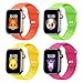 Na-na sun Bands Compatible with Apple Watch Band 38mm 40mm 41mm 42mm 44mm 45mm 49mm S/M M/L, Stress and Relaxation Stress and Relaxation Cute Breathable Soft Silicone Sport Replacement Wristband Compatible with iWatch Ultra SE Series 8/7/6/5/4/3/2/1 for Women Men (38/40/41mm S/M, Bright Orange/Apple Green/Yellow/Hot Pink)