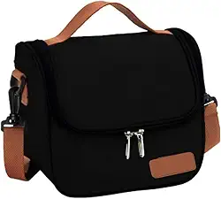 Bolsa Térmica Lancheira Marmita Sacola Para Academia Trabalho Escola e Passeios Alça Removivel (Preto)