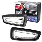 iJDMTOY Lower Bumper White LED Daytime Running Lights Compatible With 10-14 Ford Raptor SVT, Direct Fit on Bumper Opening, Powered by (66) 15W SMD LED Lights