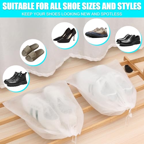 XXL Schuhwaschbeutel Waschmaschine - 2er-Pack Wiederverwendbar Schuhe Waschbeutel, 360° Tiefenreinigung für Sneaker, Tennisschuhe und Slippers, Inkl. 2 Staubdicht Schuhsack (Gelb)