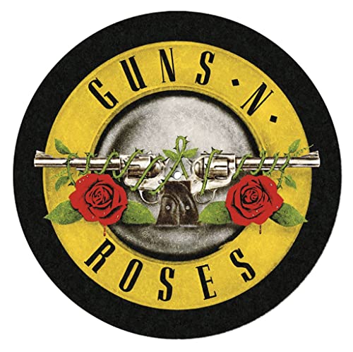 Pyramid International Guns N' Roses Turntable Record Slip Mat for Mixing, DJ Scratching and Home Listening (Logo Design) - Official Merchandise