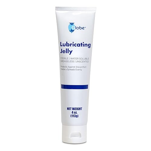 Miniatura 5 de Globe Lubricating Jelly, estéril, soluble en agua, sin látex, sin perfume, sin grasa, para uso médico, tubos de 4 onzas