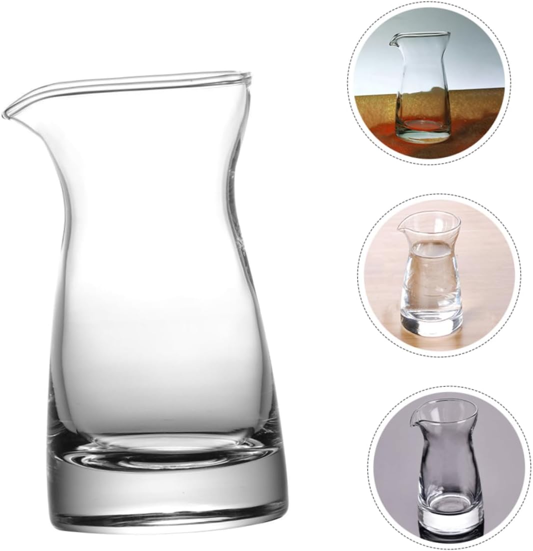 6PCS Clear Glass Pitchers Versatile Glass Dispensers for Milk Sauce and Wine Capacity Stylish and Functional Kitchen Pitchers for Everyday Use