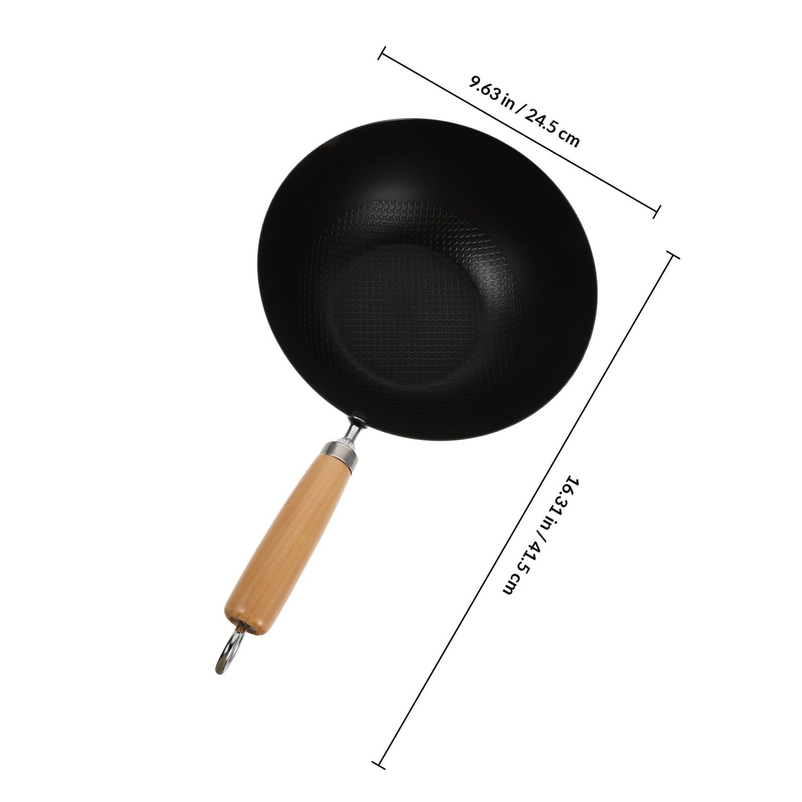 Piccola Padella Wok Giapponese in Ferro Battuto per Fornello a Gas