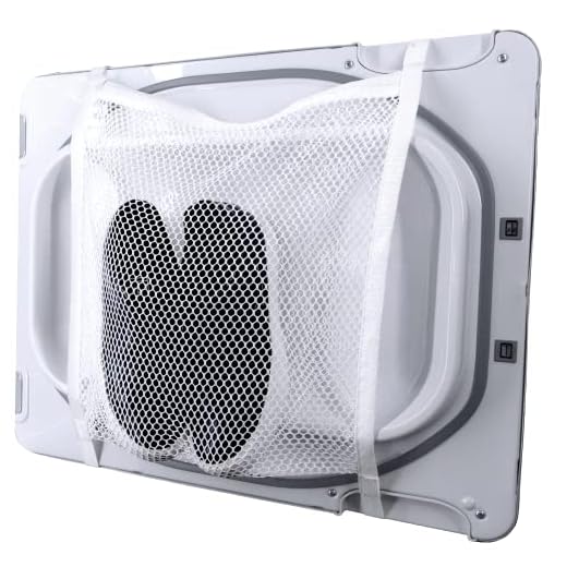 S&T INC. Sneaker Dryer Bag, Dryer Door Shoe Net with Elastic Straps, Sneaker Laundry Bag for Shoes, White, 15.5 Inch x 15.5 Inch, 1 Pack