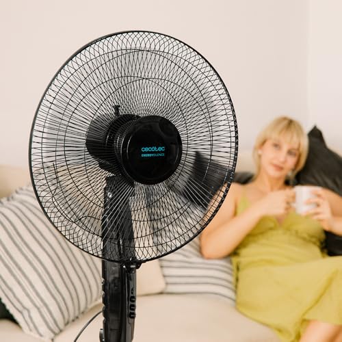 Cecotec Standventilator EnergySilence 515 MaxFlow Black, 45W, Durchmesser von 16", 5 Blätter, 1h Timer, 3 Geschwindigkeiten und automatische Oszillation, Höhenverstellbar bis 135cm 5