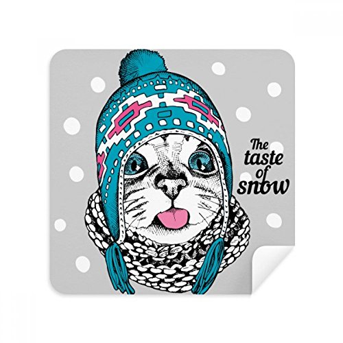 Chiffon de nettoyage chat pour lunettes de neige et écran en station