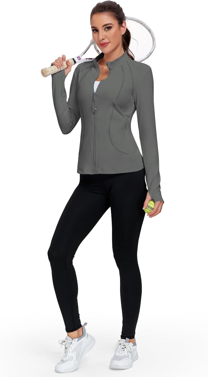 VUTRU Womens Workout Athletic Jackets Zip Up Sport Track Shirts Gym Yoga Sportswear with Pockets - Image 6