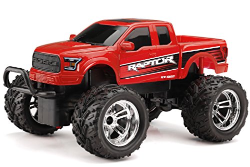 New Bright Chargers F/F Ford Raptor RC Vehicle (1:18 Scale), Red