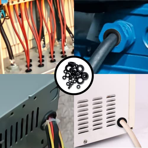 Brexxty Pack of 180 Rubber Grommet Kit in 8 Sizes Rubber Wire