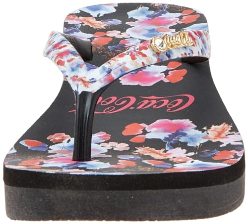 Sandálias Coca-Cola, Magic Watercolor, Feminino, Preto/Preto/Preto, 36