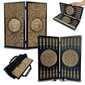 GROSS MEISTER Backgammon z Czarnego Akrylu 37cm