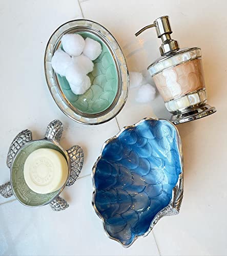 Julia Knight Soap Dish Classic Bath Collection, One Size, Aqua #TOP1