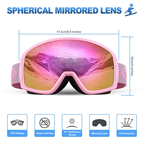 Sh Horvath Ski Snowboard Otg Goggles, Hd Mirrored Anti-Fog Goggle For Men Women #TOP1