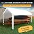 GOTRUTH 12x20 Canopy Replacement Cover, Carport Replacement Canopy Top Cover for 12' x 20' Frame, 800D Heavy Duty Waterproof & UV Protected Car Canopy with Ball Bungees (Frame is not Included) (White)