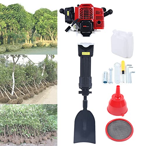 Demolition Jack Hammer Gas Powered Demolition Drill Jack Hammer Hand-held Rock Drill with Point and Flat Chisel, Punch Single Cylinder, Gloves, Air Cooling