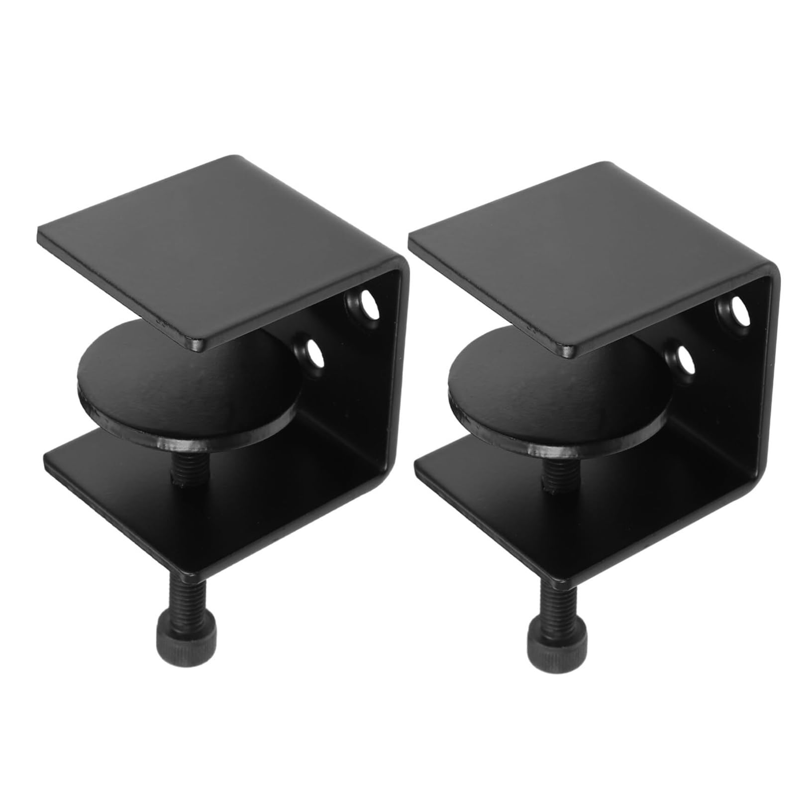 Juaksqzyi Black 2Pcs Adjustable Heavy Duty Floating Shelf Brackets Wall Mounting Open Shelf Brackets Easy Installation