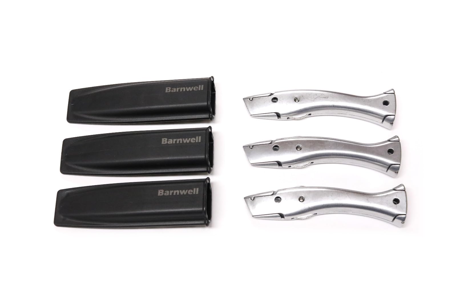 Barnwell Silver Pack Of 3 Stingray Carpet Fitters Work Trimming Fixed Knives Knife And Holster No Blades