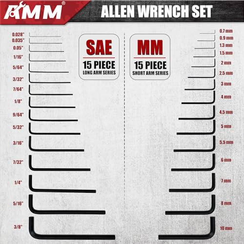 AMM 31-Piece Hex Key Wrench Set