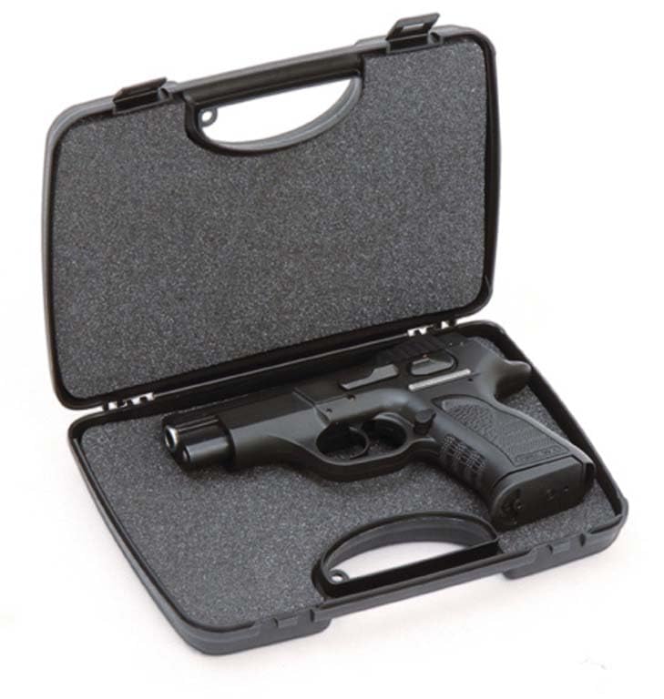 generico portapistola custodia valiggetta in plastica porta pistola cm.23,5x16x4,6