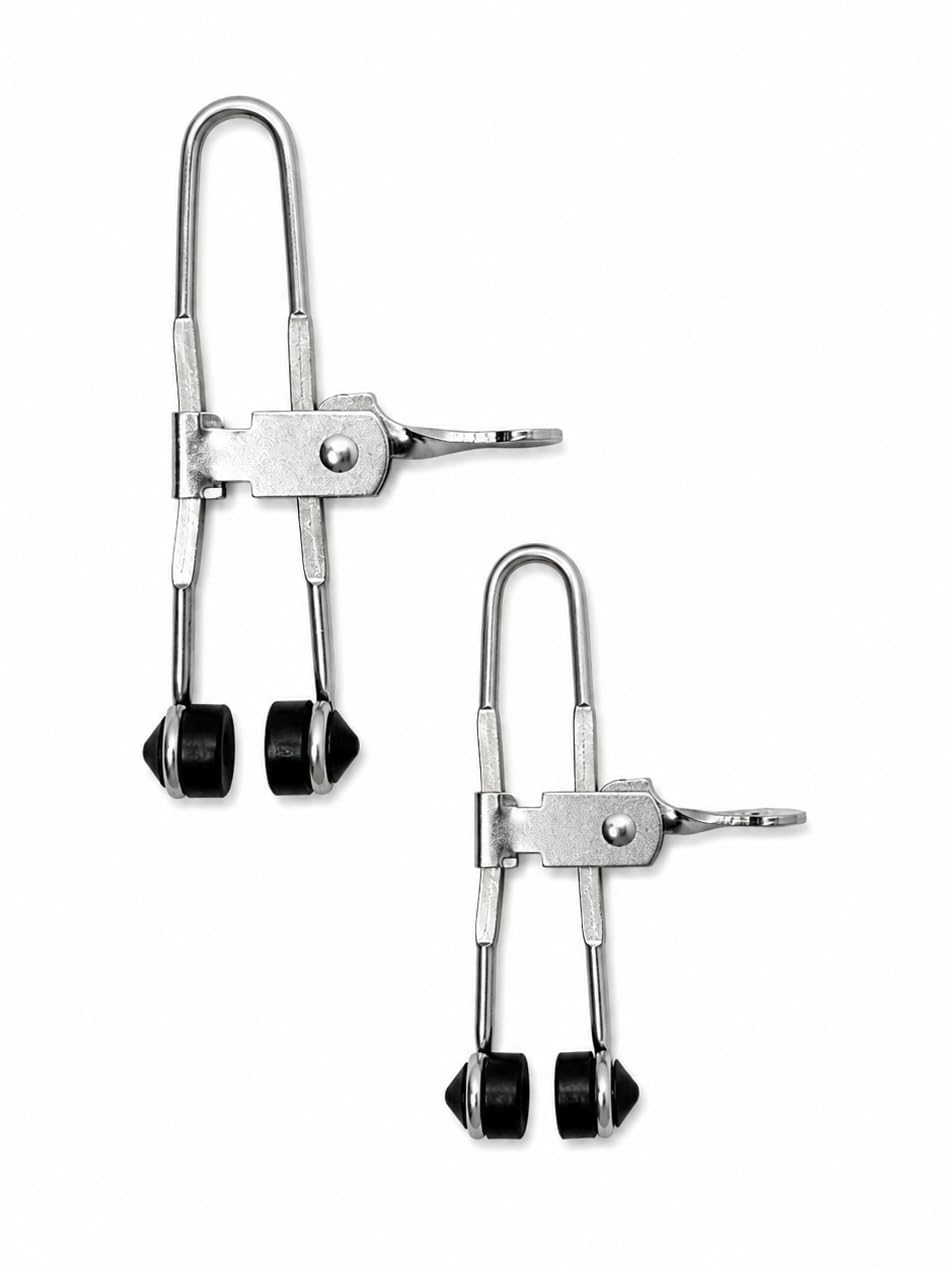 Cushion Clamp Precision Lever Action Clamp Set – 2 Pack with Standard & High-Grip Clamps for Wire Jewelry, Crafts, Miniatures, Electronics, Metalworking & DIY