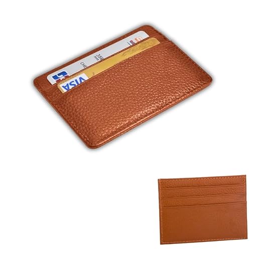 Carteira Slim, Porta Cartão e CNH, Couro, Múltiplos Compartimentos PREMIUM (Marrom)