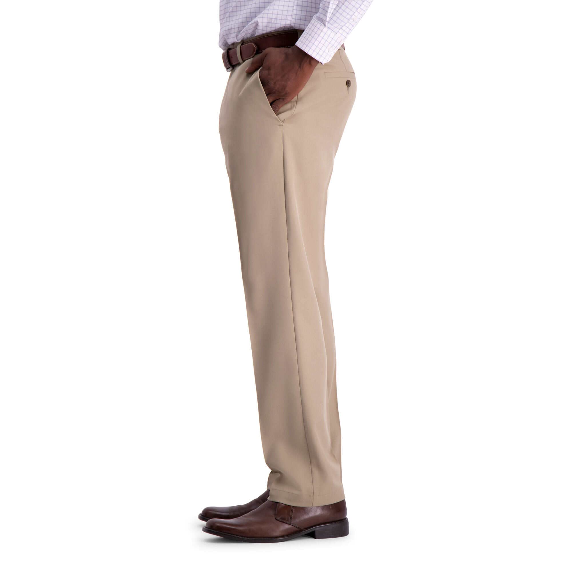 Haggar Cool 18 Pro Herren-Golfhose, gerade Passform, Flache Vorderseite, leger, Stretch, Golfhose